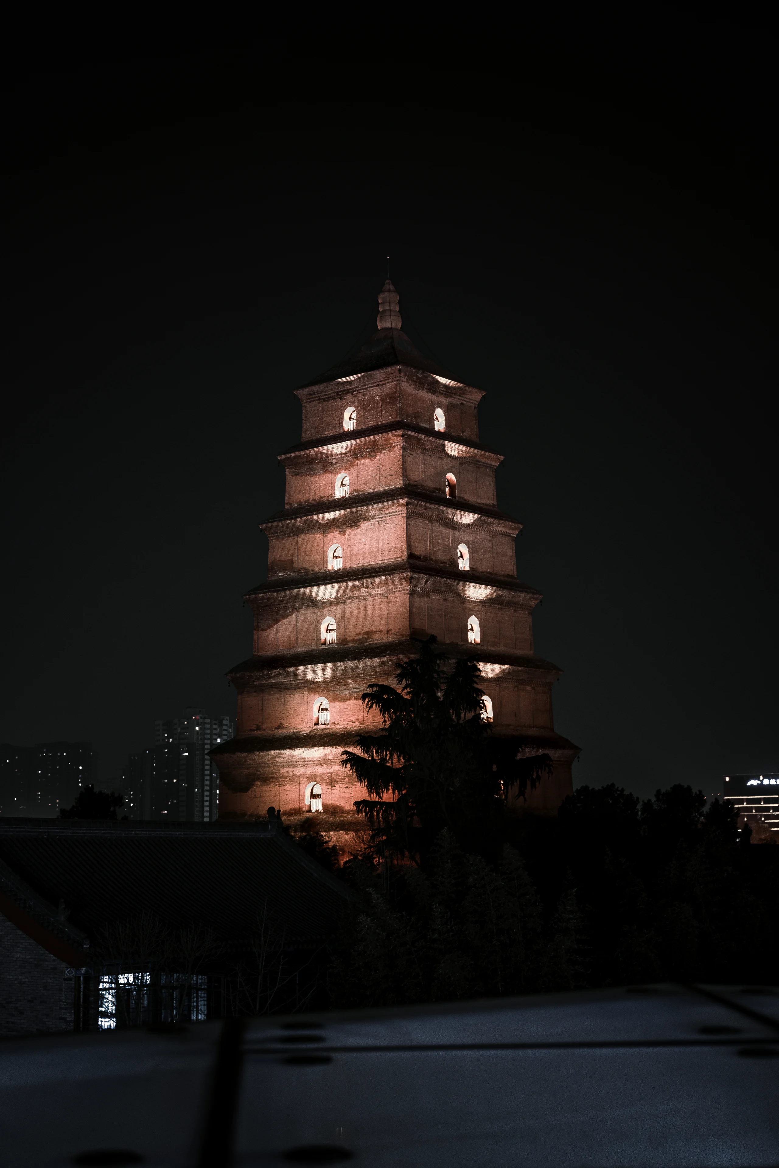 夜晚大雁塔