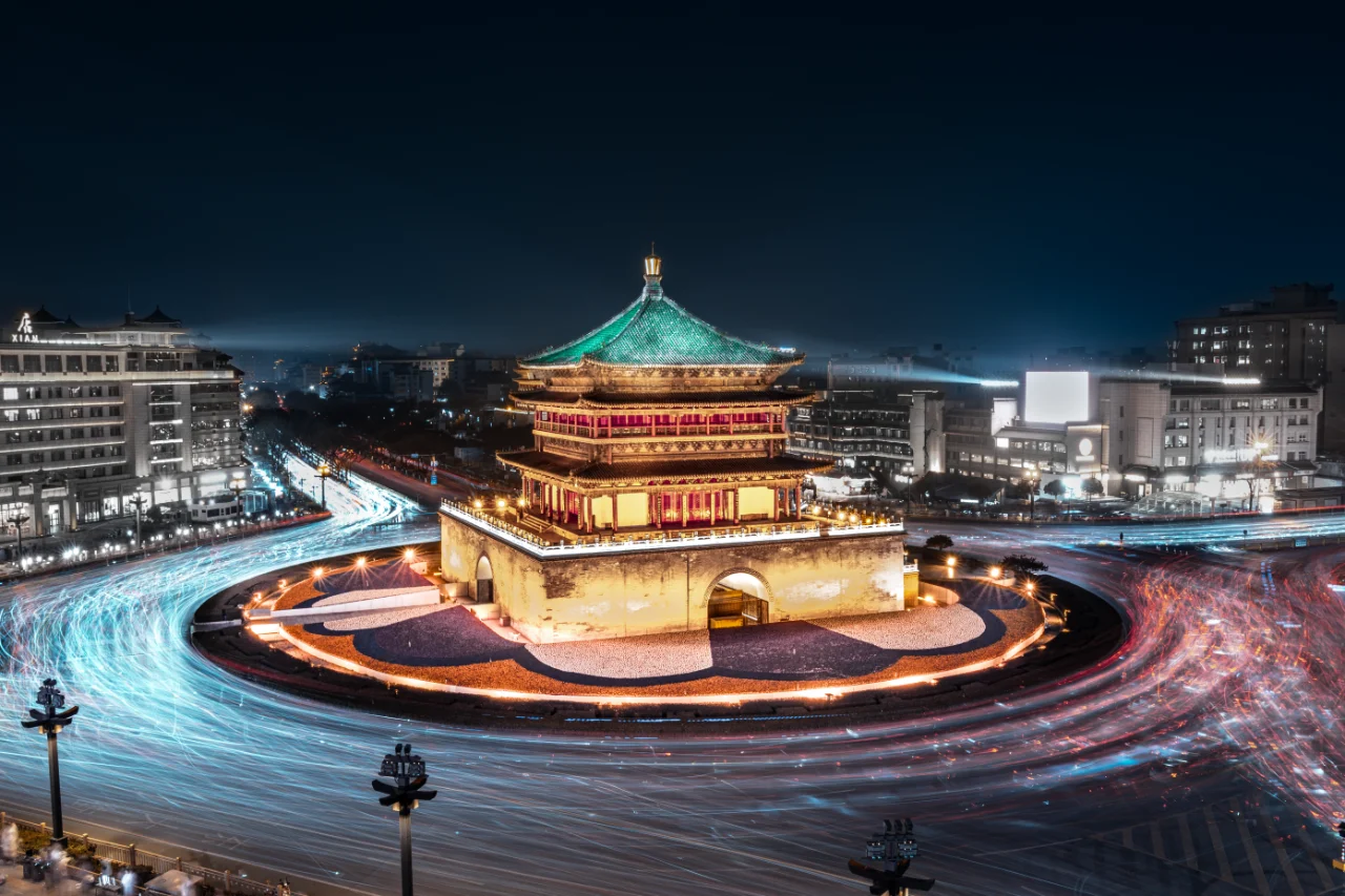 西安钟楼夜景
